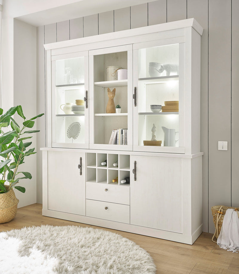 Bufet RAVENNA in stil romantic, manere metalice, inaltime 207 cm - LunaHome.ro