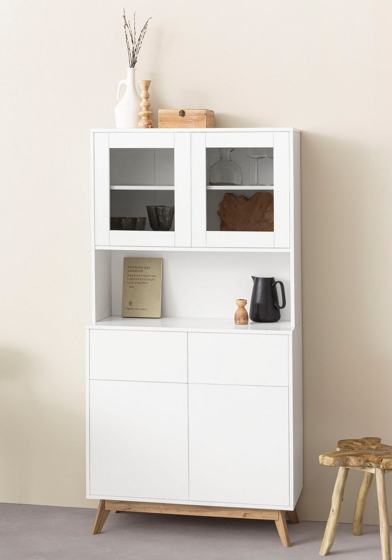 Bufet Scandi cu 2 sertare si 4 usi, 84 cm latime - LunaHome.ro