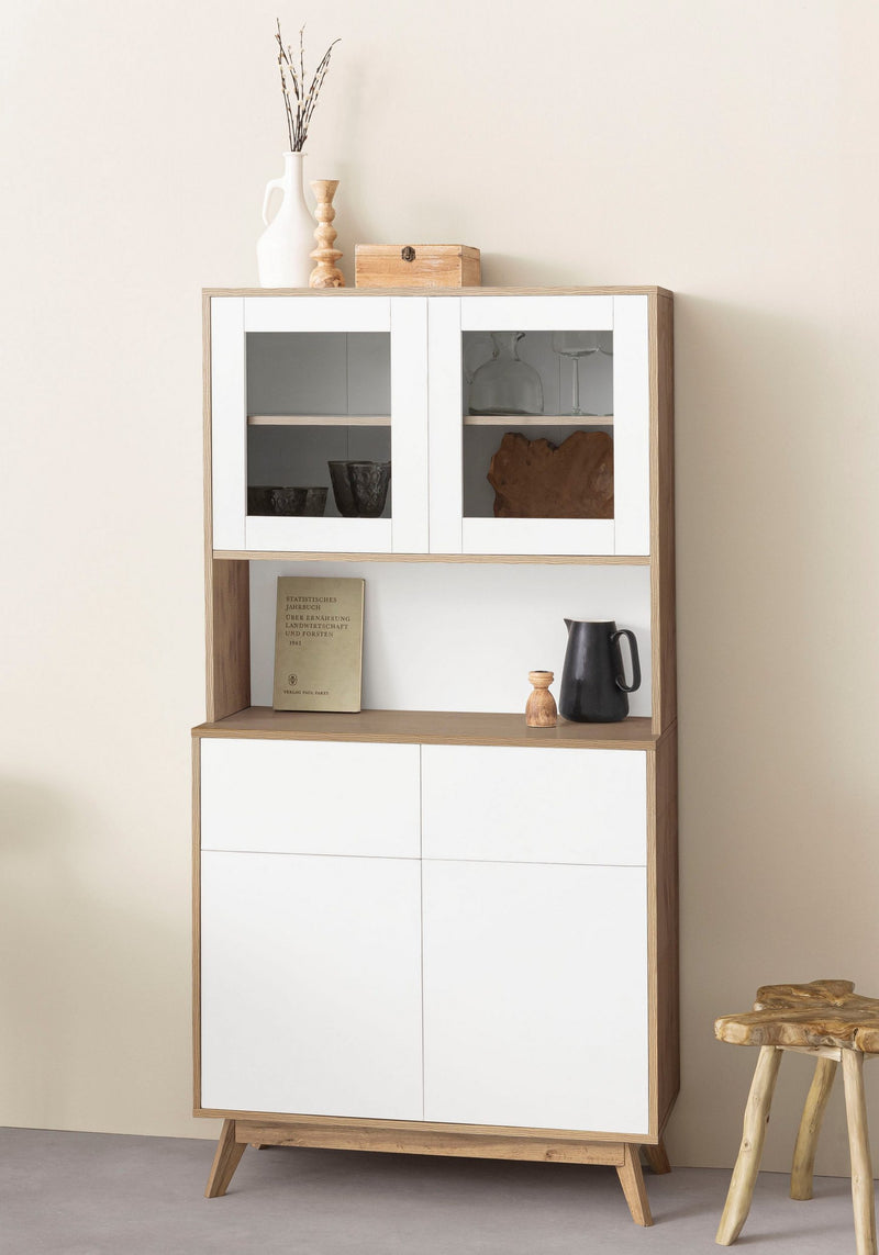 Bufet Scandi cu 2 sertare si 4 usi, 84 cm latime - LunaHome.ro