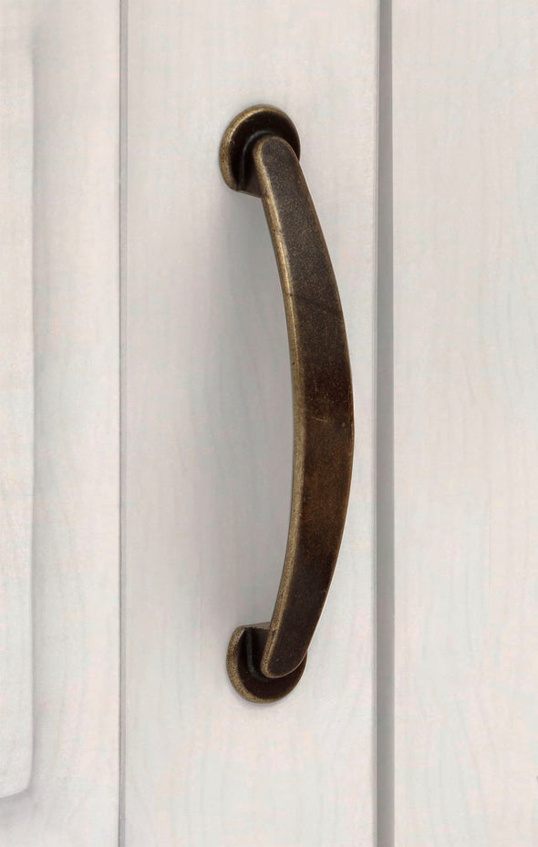 Bufet Selma din lemn masiv de pin alb rustic înălțime 180 cm