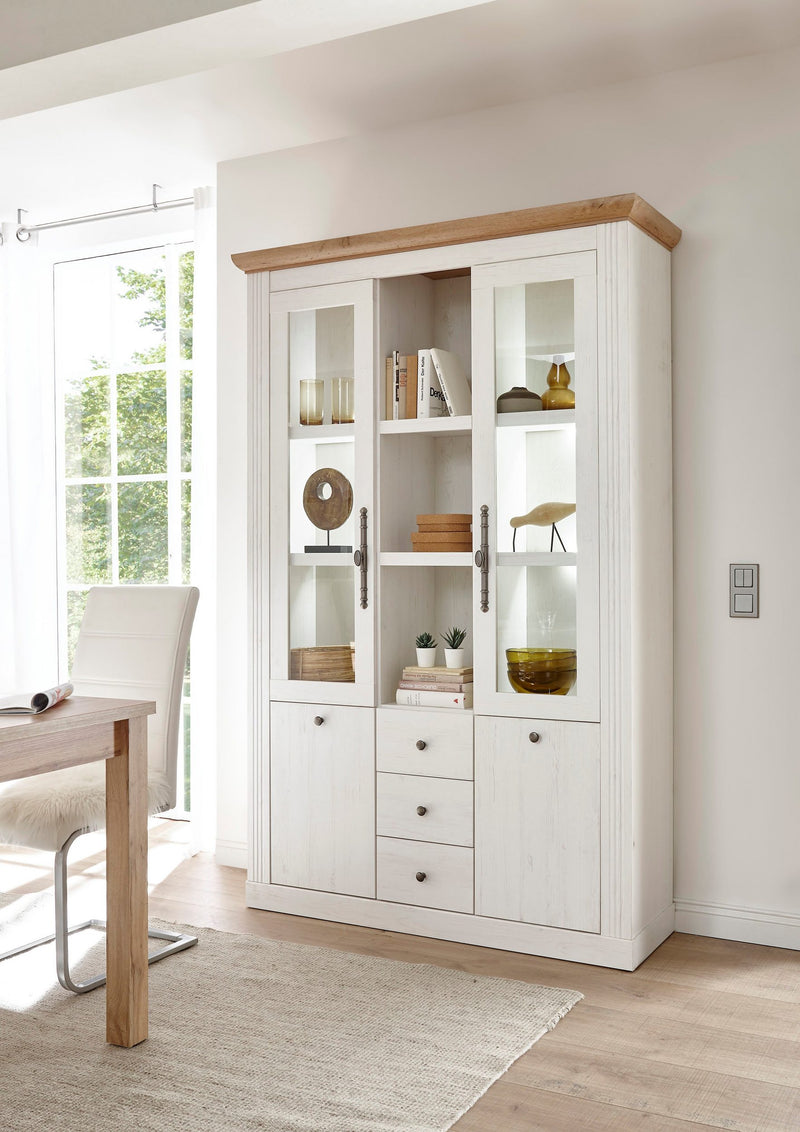 Bufet »WESTMINSTER« cu aspect de lemn alb, 129 cm latime - LunaHome.ro