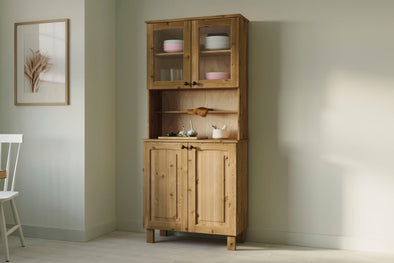 Bufet de bucatarie Osby din lemn de pin natur 81 cm lățime - LunaHome.ro