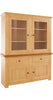 Bufet de bucatarie Traki din lemn de pin cu vitrina 145 cm - LunaHome.ro