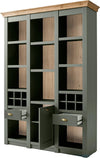 Bufet vitrina »Cambridge« cu design elegant verde inchis, 147 cm latime - LunaHome.ro