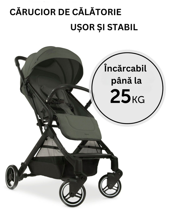 Carucior sport pliabil pentru copii Hauck Travel N Care verde închis - LunaHome.ro