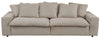 Canapea BigSofa Venslev bej foarte confortabila cu perne 260 cm