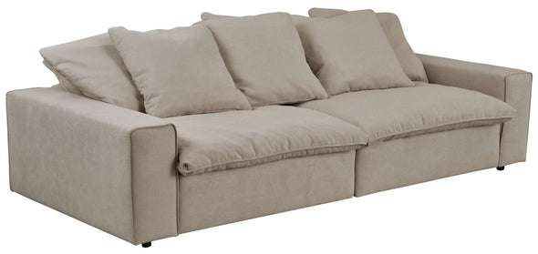 Canapea BigSofa Venslev bej foarte confortabila cu perne 260 cm