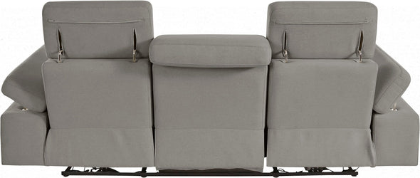 Canapea Kilado gri cu functie electrica de recliner, LED si USB 229 cm