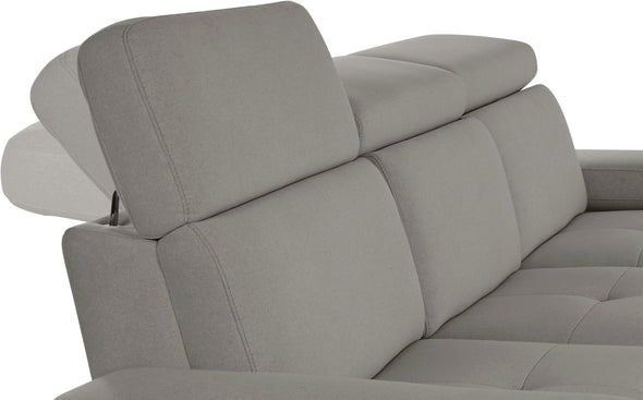 Canapea Kilado gri cu functie electrica de recliner, LED si USB 229 cm