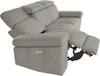 Canapea Kilado gri cu functie electrica de recliner, LED si USB 229 cm