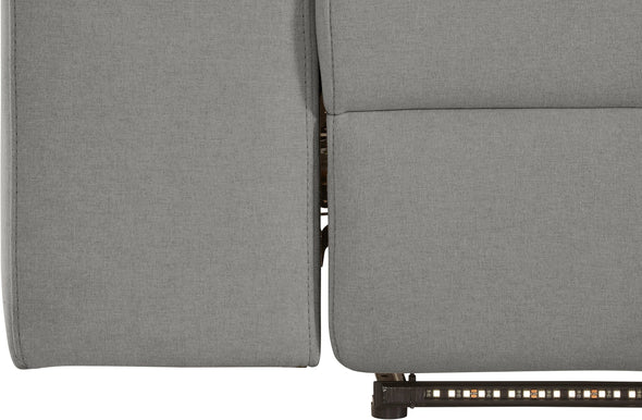 Canapea Kilado gri cu functie electrica de recliner, LED si USB 229 cm