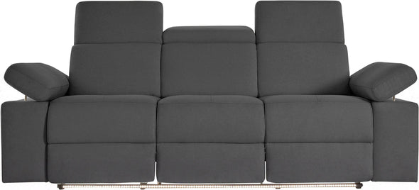 Canapea Kilado gri cu functie electrica de recliner, LED si USB 229 cm