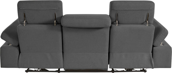 Canapea Kilado gri cu functie electrica de recliner, LED si USB 229 cm