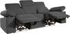 Canapea Kilado gri cu functie electrica de recliner, LED si USB 229 cm