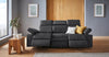 Canapea Kilado gri din piele cu recliner electric, LED si USB 229 cm