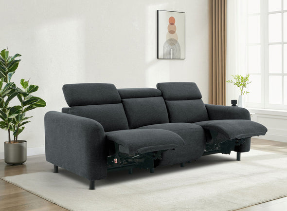 Canapea Skaane gri inchis cu reclinere electrice 229 cm