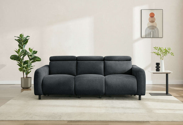 Canapea Skaane gri inchis cu reclinere electrice 229 cm