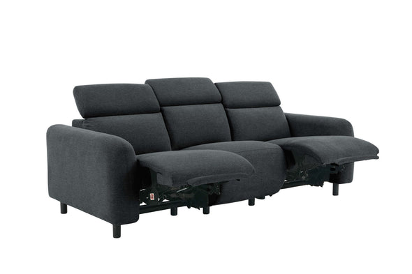 Canapea Skaane gri inchis cu reclinere electrice 229 cm