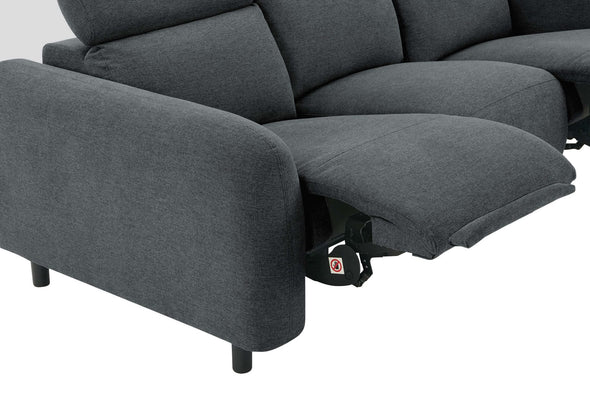 Canapea Skaane gri inchis cu reclinere electrice 229 cm