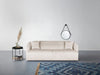 Canapea Zone Couch cu design minimalist din catifea bej 204 cm