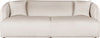 Canapea Zone Couch cu design minimalist din catifea bej 204 cm