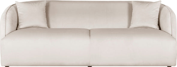 Canapea Zone Couch cu design minimalist din catifea bej 204 cm