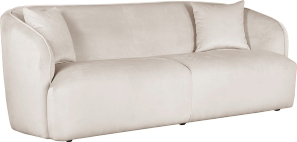 Canapea Zone Couch cu design minimalist din catifea bej 204 cm