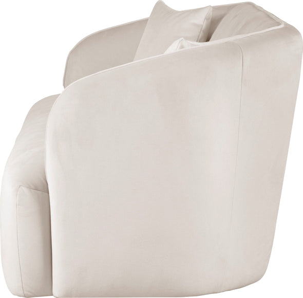 Canapea Zone Couch cu design minimalist din catifea bej 204 cm