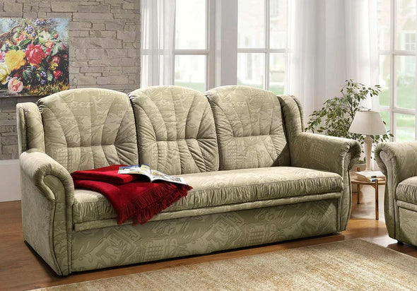 Canapea extensibila din microvelur verde deschis 218 cm - LunaHome.ro