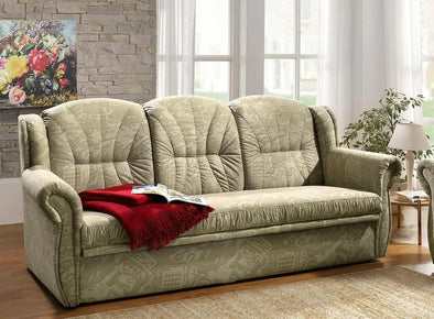 Canapea extensibila cu design elegant verde, 3 locuri 218 cm