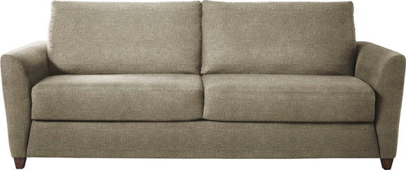 Canapea extensibila Dallas maro cu somiera si saltea 215 cm