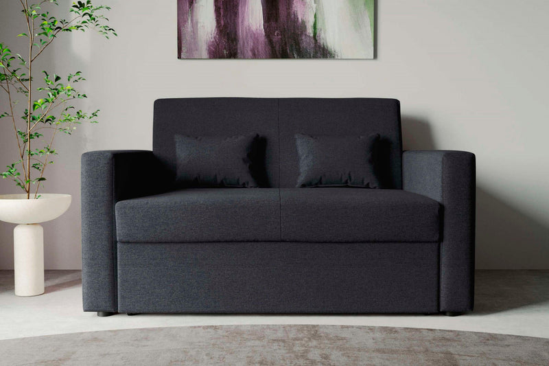 Canapea extensibilă Ravena cu 2 locuri gri închis, 146 cm lățime - LunaHome.ro