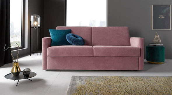 Canapea extensibilă cu saltea Goldpoint tapițerie violet 182 cm - LunaHome.ro