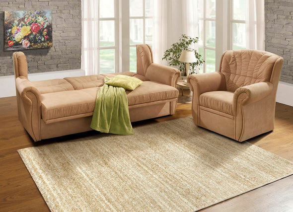 Canapea extensibila din microvelur verde deschis 218 cm - LunaHome.ro