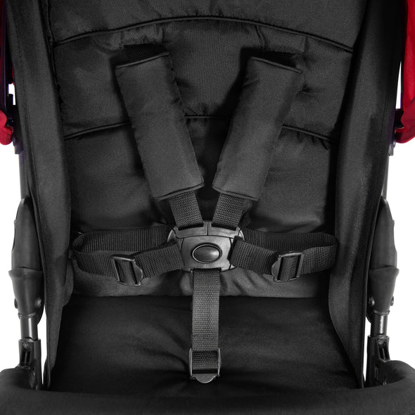Carucior sport Hauck Buggy Negru cu roșu, cu coș de cumpărături - LunaHome.ro