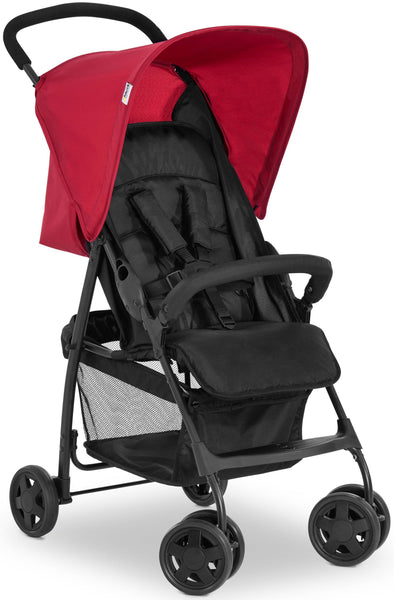 Carucior sport Hauck Buggy Negru cu roșu, cu coș de cumpărături - LunaHome.ro