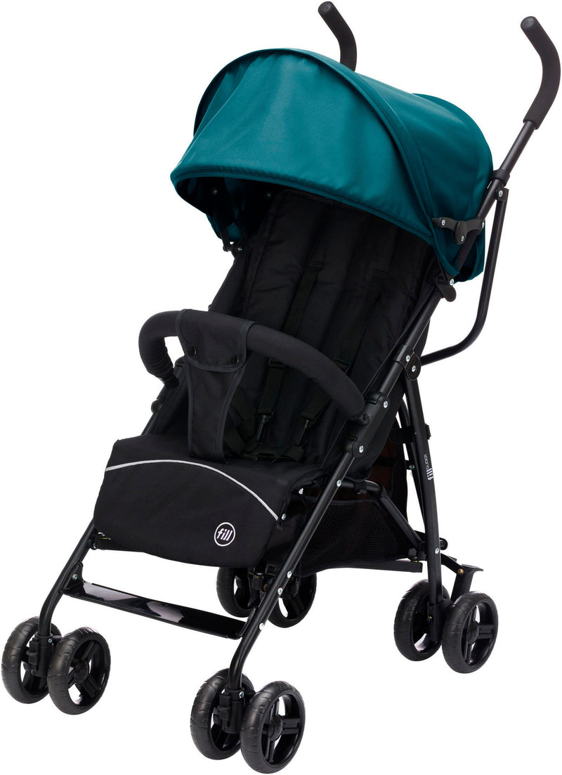 Cărucior sport Fillikid Buggy Glider, negru-albastru cu copertină - LunaHome.ro
