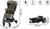Cărucior sport Fillikid Styler verde măsliniu ușor de manevrat - LunaHome.ro