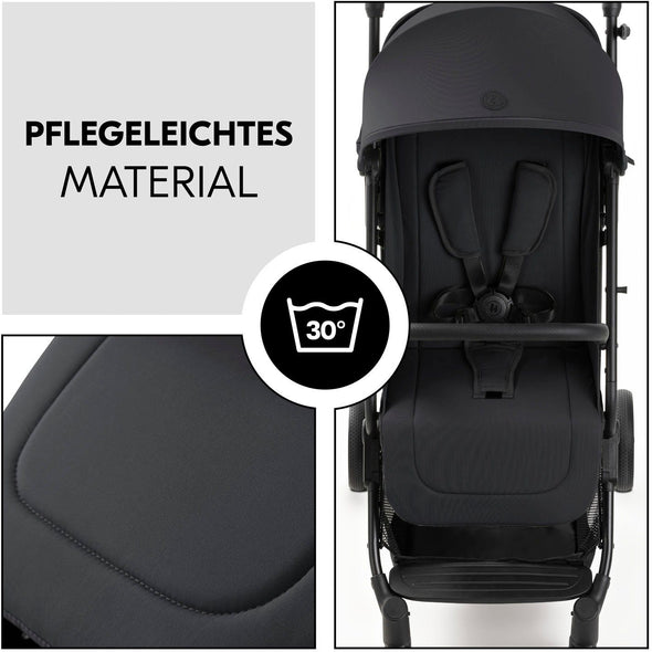 Cărucior sport pliabil pentru copii Hauck Travel N Care Plus negru - LunaHome.ro