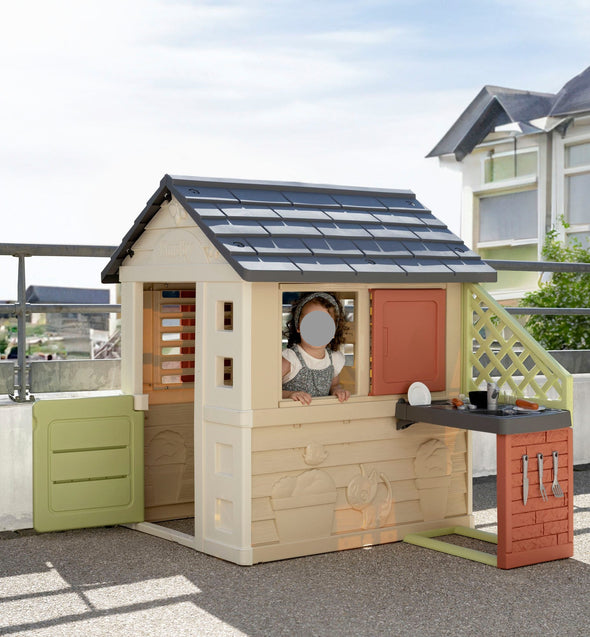 Casa de joaca Smoby Life Nature cu bucatarie pentru exterior - LunaHome.ro