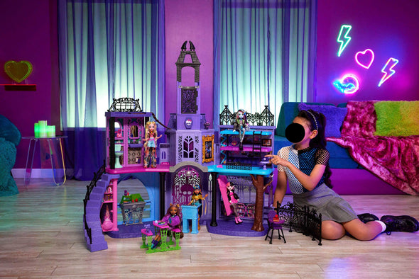 Casă de păpuși Monster High Haunted High School 110 cm înălțime - LunaHome.ro