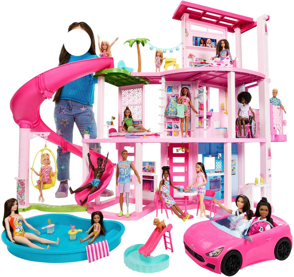 Casa de papusi Barbie Dream Mansion cu 10 spatii de joaca - LunaHome.ro