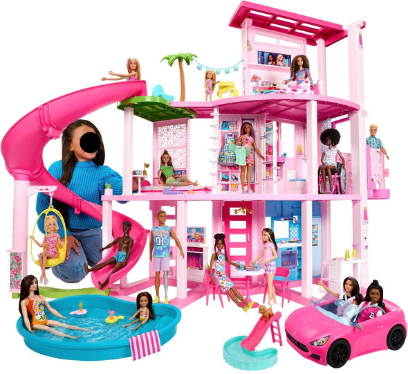 Casa de papusi Barbie Dream Mansion cu 10 spatii de joaca - LunaHome.ro