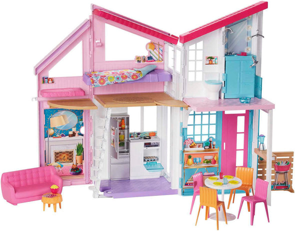 Casa de papusi Barbie Malibu cu 6 camere si accesorii