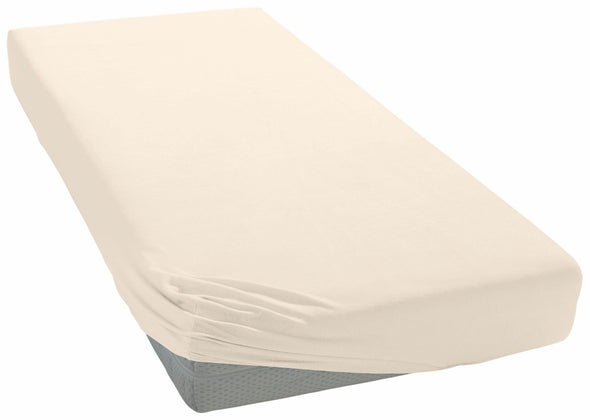 Cearceaf crem din jerseu elastic pentru saltele de 180-200x200-220 cm - LunaHome.ro
