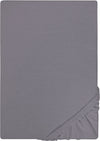 Cearceaf din bumbac Jersey gri cu elastic 140-160x200 cm - LunaHome.ro