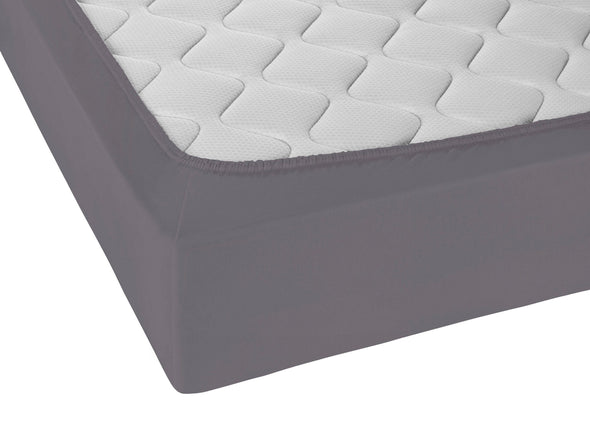 Cearceaf din bumbac Jersey gri cu elastic 140-160x200 cm - LunaHome.ro