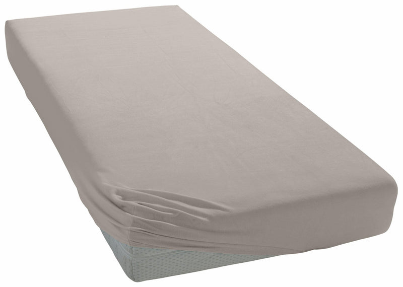 Cearceaf grej din jerseu elastic pentru saltele de 90-100x200-220 cm - LunaHome.ro