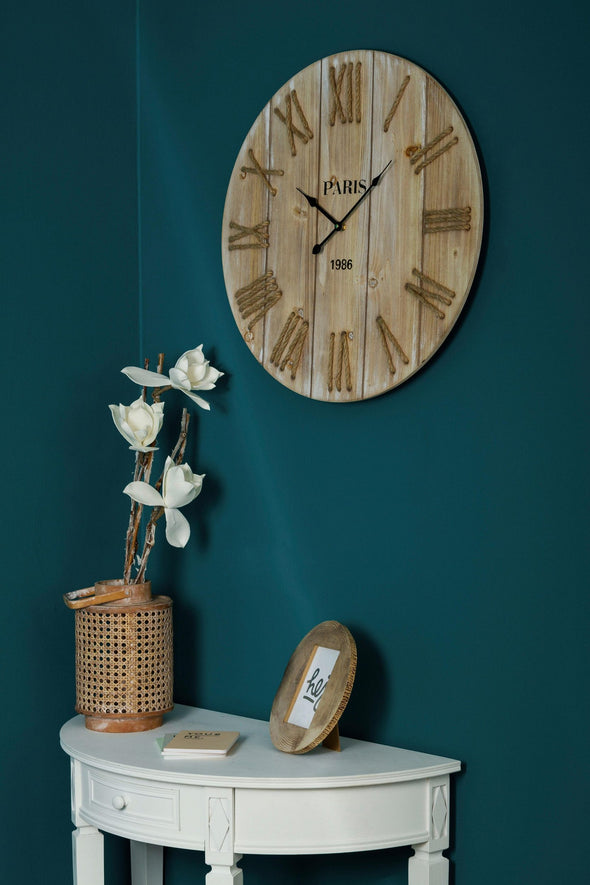 Ceas decorativ de perete Wilbur din Mdf, 58 cm diametru - LunaHome.ro