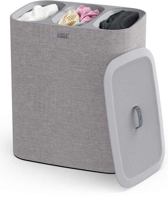 Coș de rufe TotaTrio 90 litri cu 3 compartimente 55 cm - LunaHome.ro